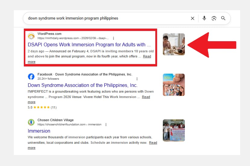 down syndrome work immersion program philippines kim yusay
